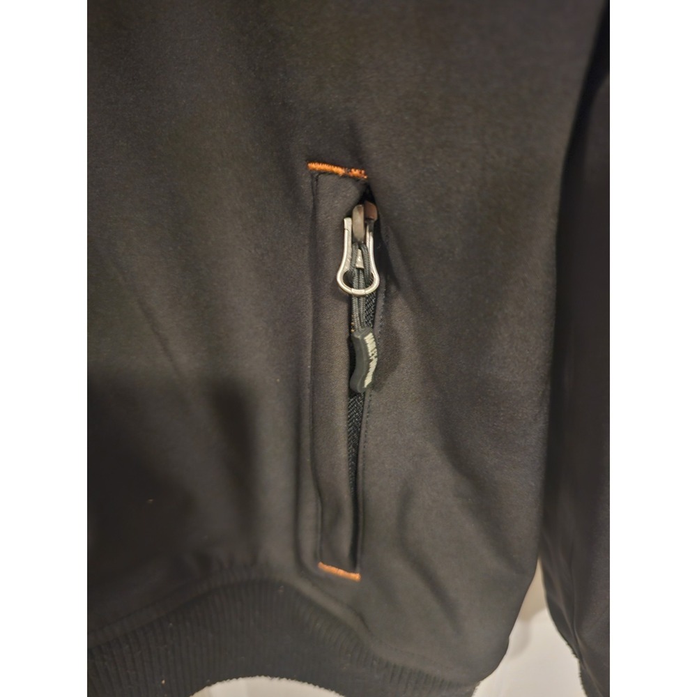 Harley Davidson Jacket Mens Black Gray Spell Out Soft Shell Embroidered L - Picture 6 of 16